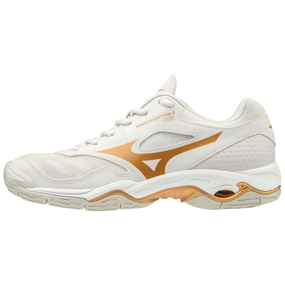 Mizuno Women's WAVE PHANTOM 2 NB Netball Shoes White (X1GB1893-SZG)